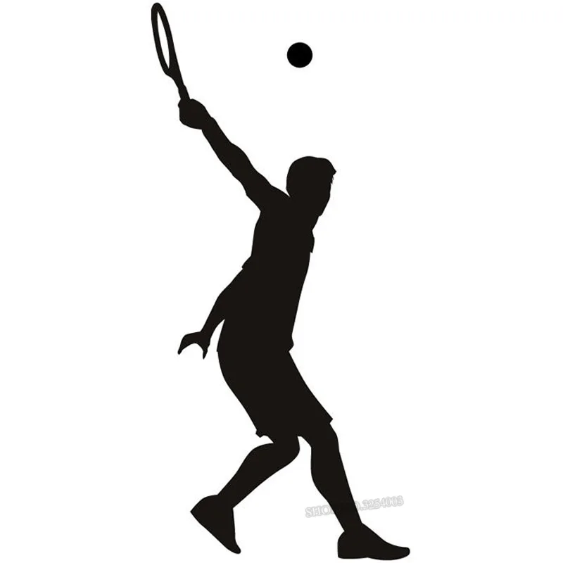 Sport Wall Sticker Tennis Wide Swing Silhouette Tennis Wall Stickers Gym  Sport Decor Art Decals Home Decoration Wallpaper L026|decor wallpaper|wall  stickersports wall stickers - AliExpress