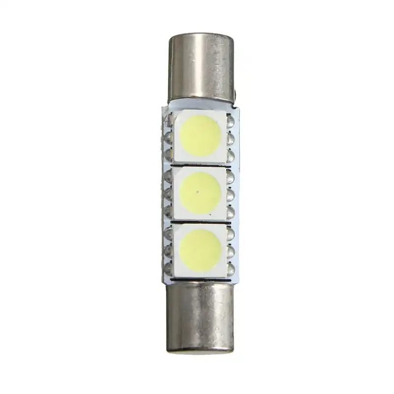 Новое поступление 29 мм T6 5050 SMD 3LED лампа для автомобиля солнцезащитный щиток для салона туалетное зеркало предохранитель светильник чистый белый DC12V - изображение
