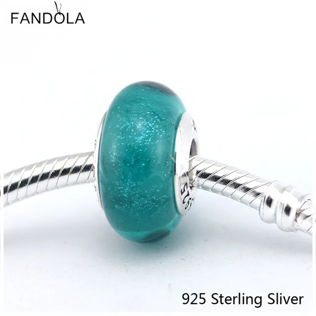 925 Sterling Silver Jasmines Signature Murano Glass Bead