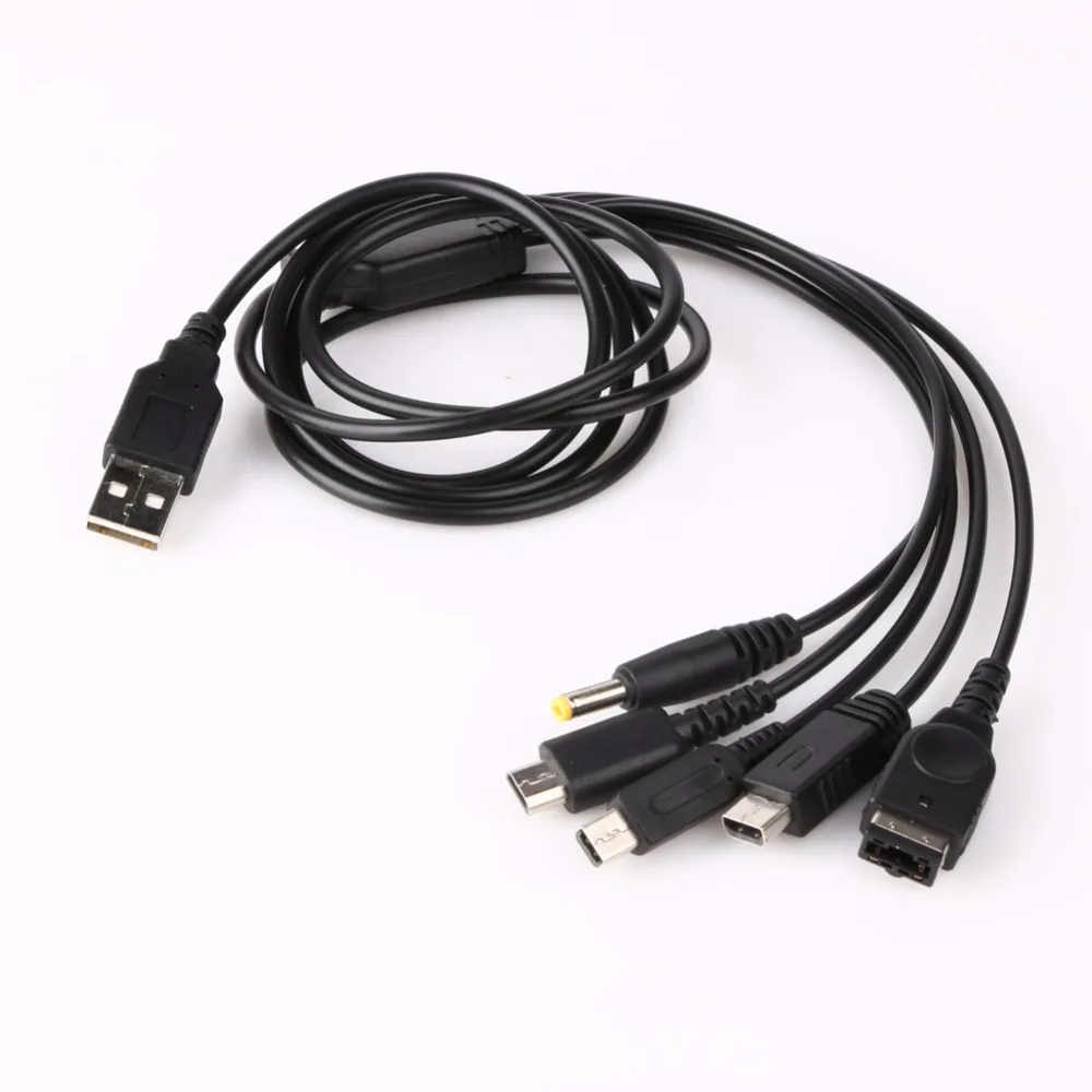 5 in1 USB Game Charger Charging Cable Cords for Nintendo NDSL/ for PSP / for WII U GBA SP Charging Leads Cable High Quality-in Cables from Consumer ...