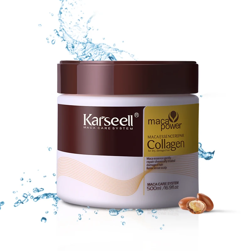 

Keratin Treatment Steam Hair Mask 500ml Argan Oil Repair Damaged Split Ends Restore Smooth All Types Hair & Scalp Care Product