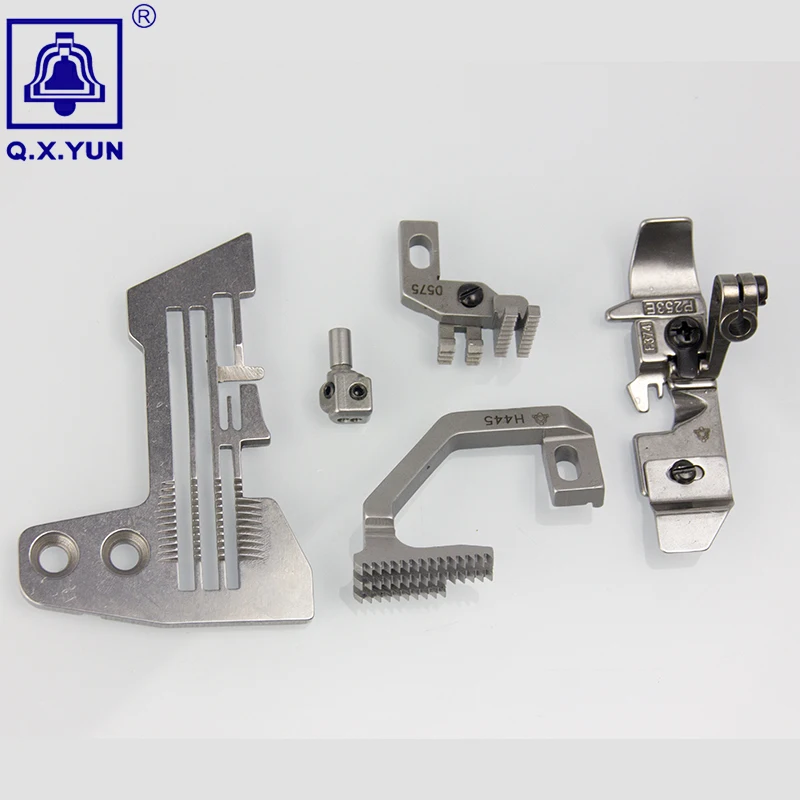 

Q.X.YUN Industrial Sewing Machine Spare Parts Gauge Set For SIRUBA 747 E809/H445/D575/P253E-4/KG142 needle plate , feed dog,