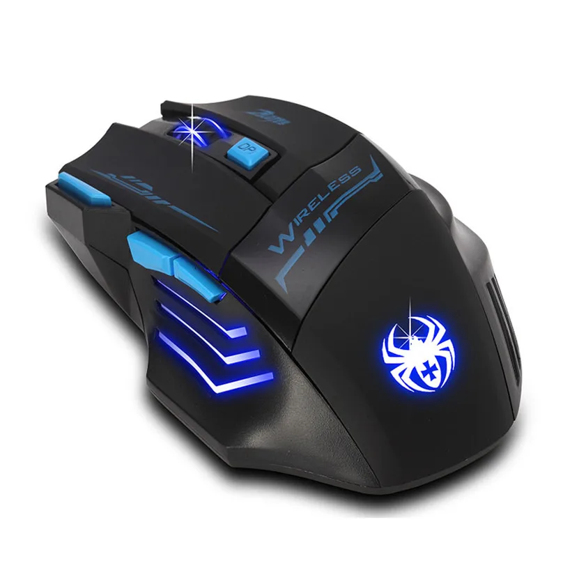 Portable Adjustable 2400DPI Optical Wireless Gaming Game Mouse For Laptop PC Black Gamer Mouse Dropshipping #F30OT22 (4)