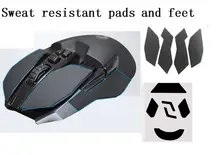 Противоскользящая Лента для мыши logitech G903, эластичные утонченные боковые ручки, влагостойкие прокладки/дезодорант от пота с ножками для мыши