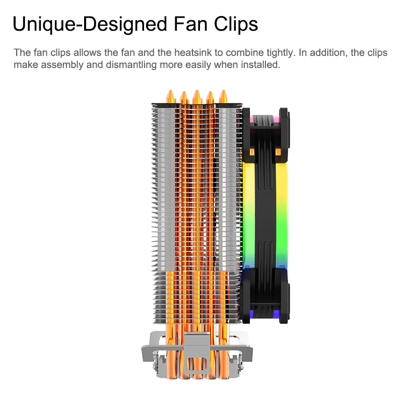 DarkFlash Aigo 5 Heatpipes CPU kühler für AMD Intel 775 1150 1151 1155 1156 CPU kühler 120mm CPU fa