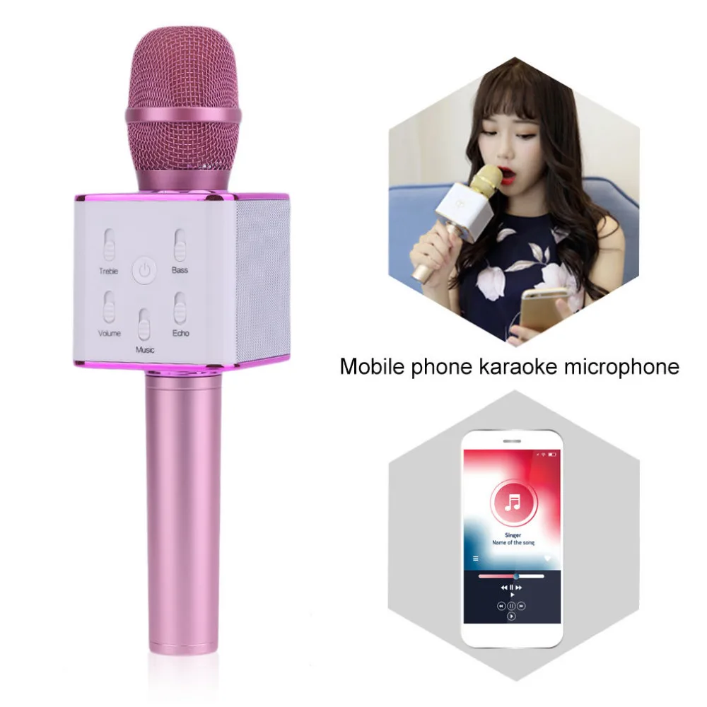 Беспроводной караоке микрофон ручной USB КТВ плеер с микрофоном 4 0 Bluetooth динамик