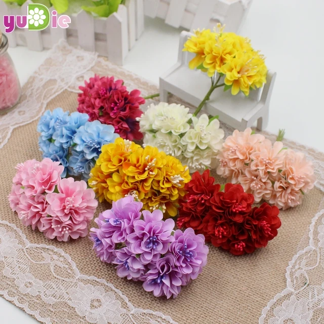 6pcs Lot3cm Silk Stamen Daisy Bouquet Collage Craft Supplies Artificial Flowers Wedding Decorations DIY Party 6pcs Lot3cm Silk Stamen Daisy Bouquet Collage Craft Supplies Artificial Flowers Wedding Decorations DIY Party