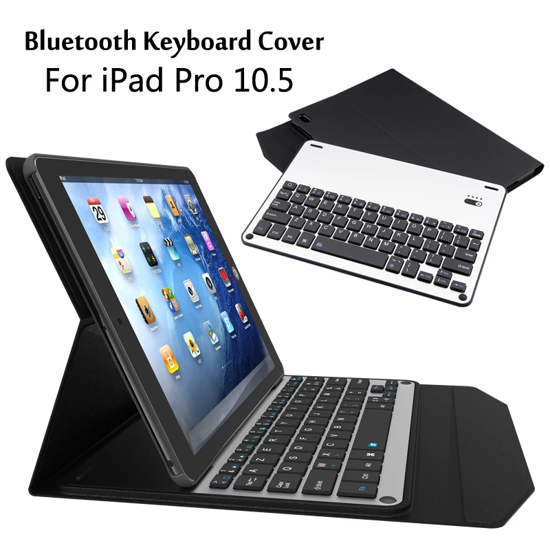 For iPad Pro 10.5 High-Quality Ultra thin Detachable Wireless Bluetooth Aluminum Keyboard Case cover + Film + Stylus