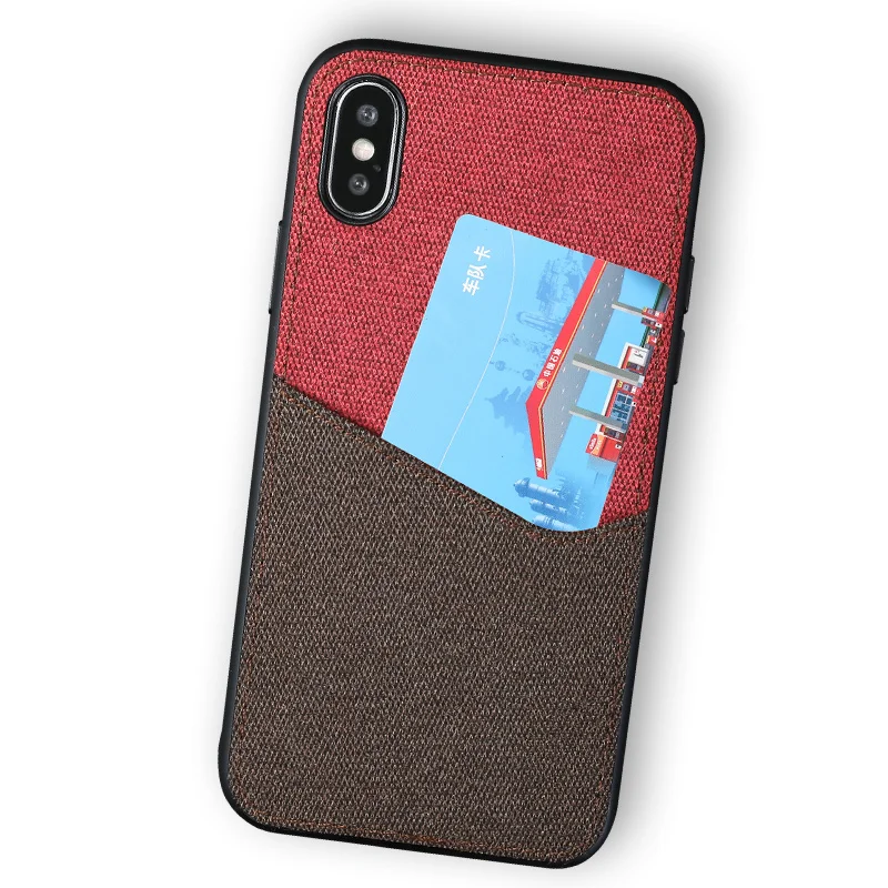 

Canvas Phone Case For Xiaomi Mi 8 8SE 8Explorer 6 Mix 2s Max 2 3 A2 case Color Stitching Card slot Design Back Cover