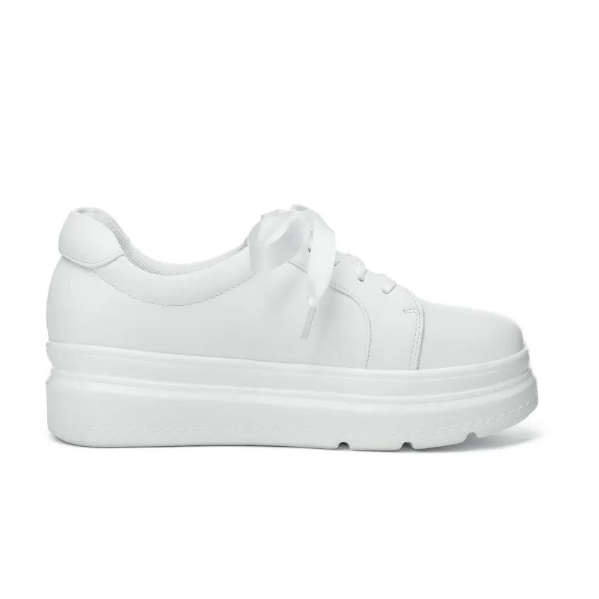 Bout 2019 De Noir Plate Vulcaniser Talon 43 Pompes Femmes rose Taille 35 À Med Pour Chaussures Western Arrondi Esveva forme blanc Style Lacets f0qpgpw