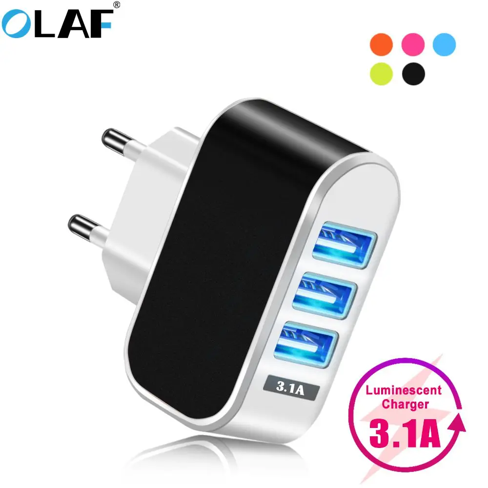 Сетевое зарядное устройство OLAF USB 3 порта 5 В 2 А для Huawei Mate 20 Lite P20|Зарядные