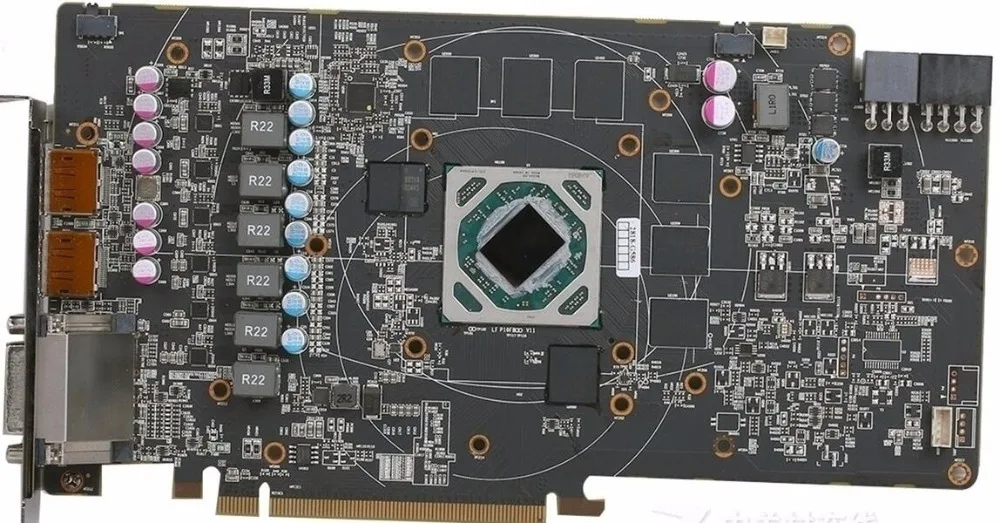 Полностью закрывающий блок графической карты BARROW для PowerColor Radeon RX 580 Красный