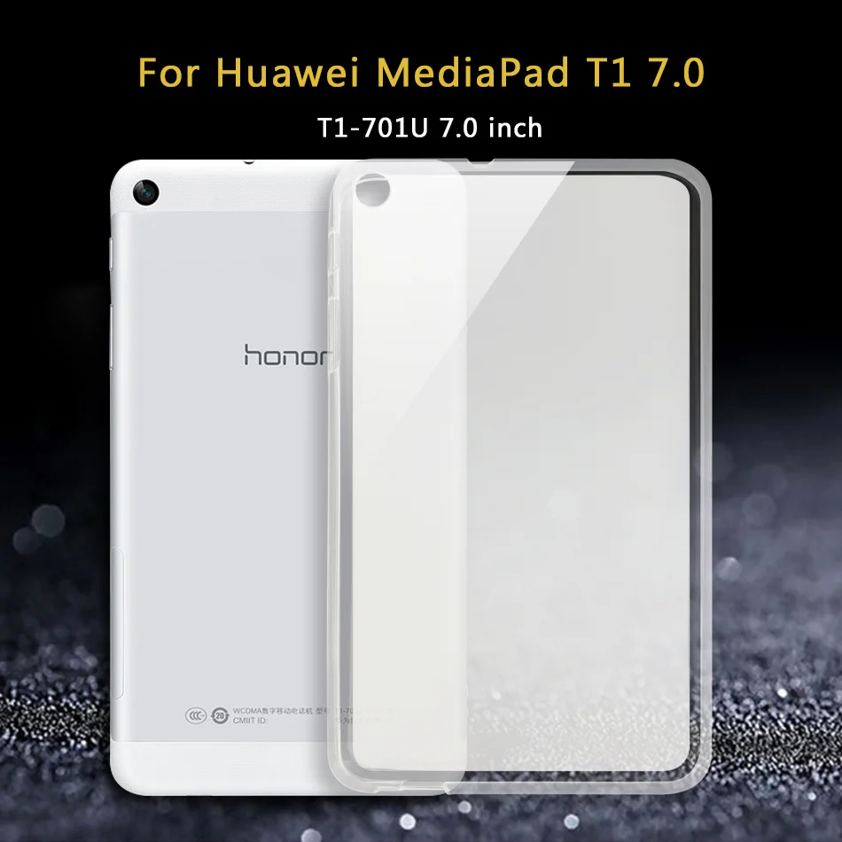 Силиконовый чехол для huawei MediaPad медиа T3 10 8 7 T1 T2 Pro X2 Honor планшет 2/5 Waterplay tab для игровой площадки 8,0 9,6 10,1 HDN-W09 - Цвет: T1 7.0 T1-701U