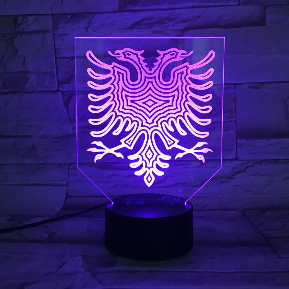 

Led night light lamp Multicolor RGB visual Sleeping Creative Festival Gift Atmosphere lamp nightlight The Double-Headed Eagle