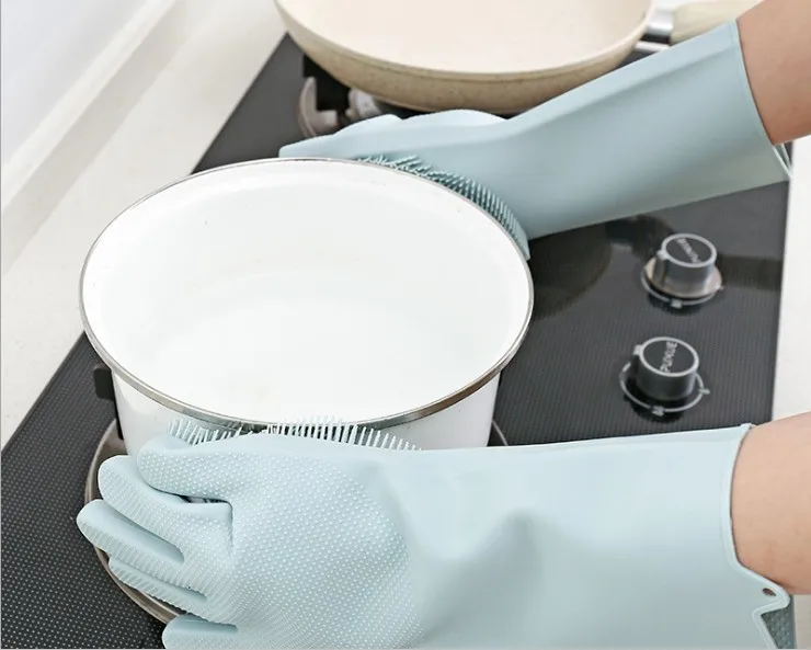 Волшебные силиконовые моющиеся перчатки для посуды кухонный держатель для мелочей бытовые инструменты для чистки автомобиля щетка для домашних животных блюдо моющиеся перчатки