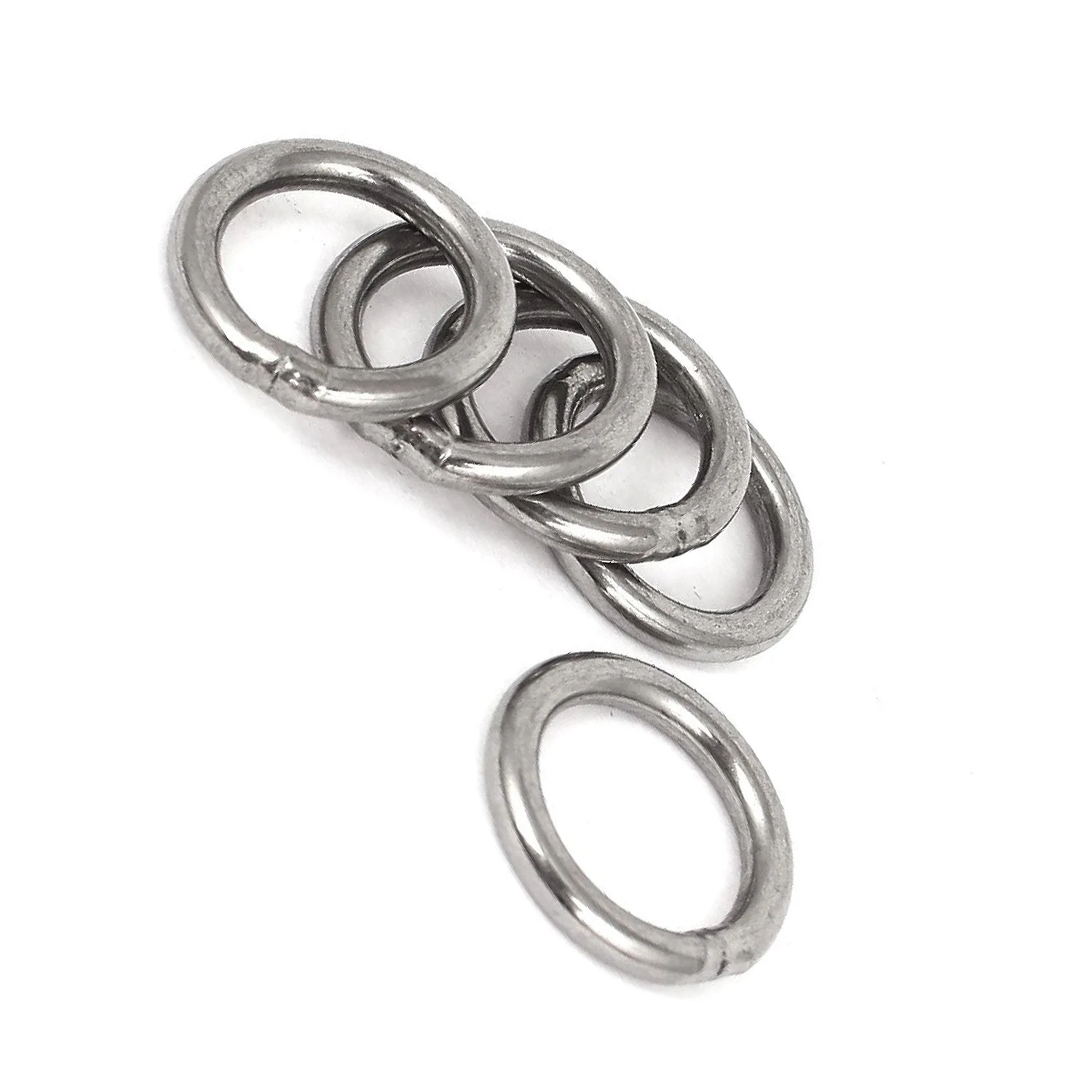 

Practical Boutique 20mm x 3mm Stainless Steel Webbing Strapping Welded O Rings 5 Pcs