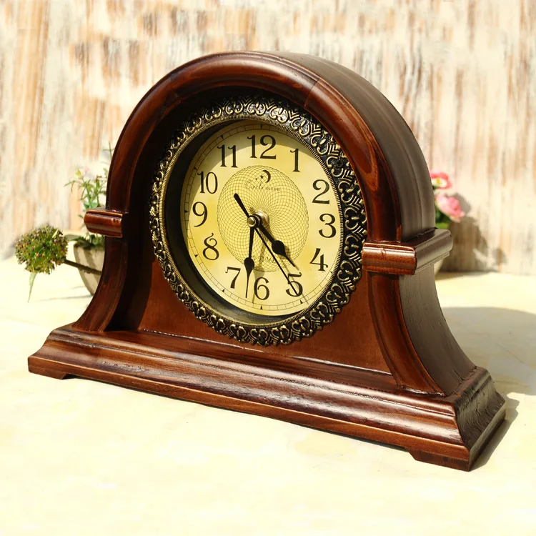 TUDA Free Shipping 12 Inch Vintage Style Table Lamp High Grade Solid Wood Table Clock for Living Room Bedroom Decor Wall Clock TUDA Free Shipping 12 Inch Vintage Style Table Lamp High Grade Solid Wood Table Clock for Living Room Bedroom Decor Wall Clock