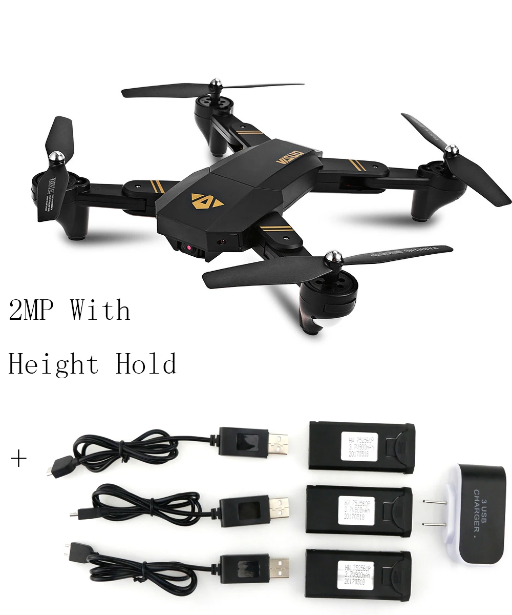 

VISUO XS809W RC Selfie Drone with 200w HD Camera Altitude Hold RC FPV Quadcopter Mini Foldable Drone XS809HW