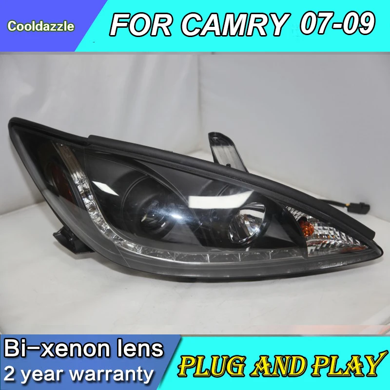Автомобильный Стайлинг 2007 2008 2009 год для Toyota Camry светодиодный головной светильник s R8 стильный головной фонарь с дневным ходовым светильник