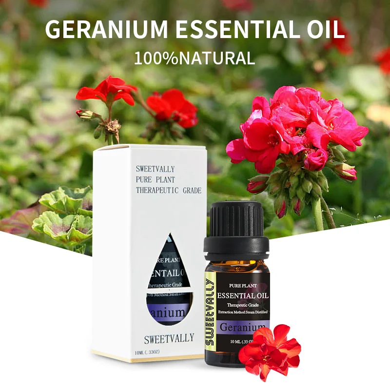 

10ml Geranium Essential Oil Air Freshening Helps relieve anxiety help sleep Essential Oils Plant Aromatherapy Essential Oil