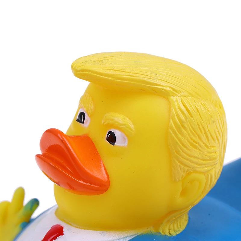 Мультфильм Трамп утенок для ванны душ вода плавающий американский президент Резиновая Утка Детская игрушка для воды душ утка ребенок поплавок для ванной игрушка