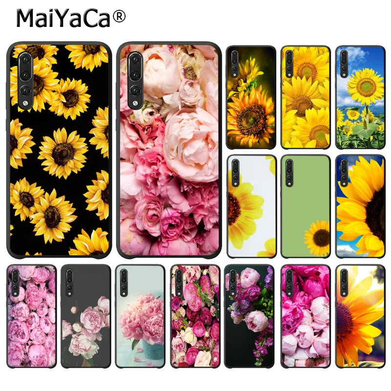 

MaiYaCa Sunflower Peony Flower Coque Shell Phone Case for Huawei P20lite P10 Plus Mate9 10 Mate10 Lite P20 Pro Honor10 View10
