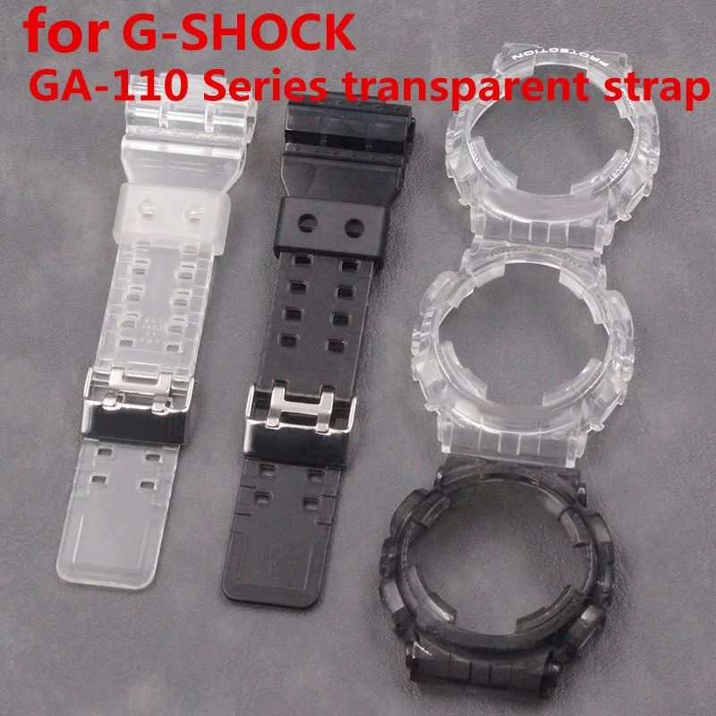 

Watch Accessories GA110 Series Transparent Strap Watch Case For Casio GA-110 100 120 200 GLS-100 GA-300 Men's Strap