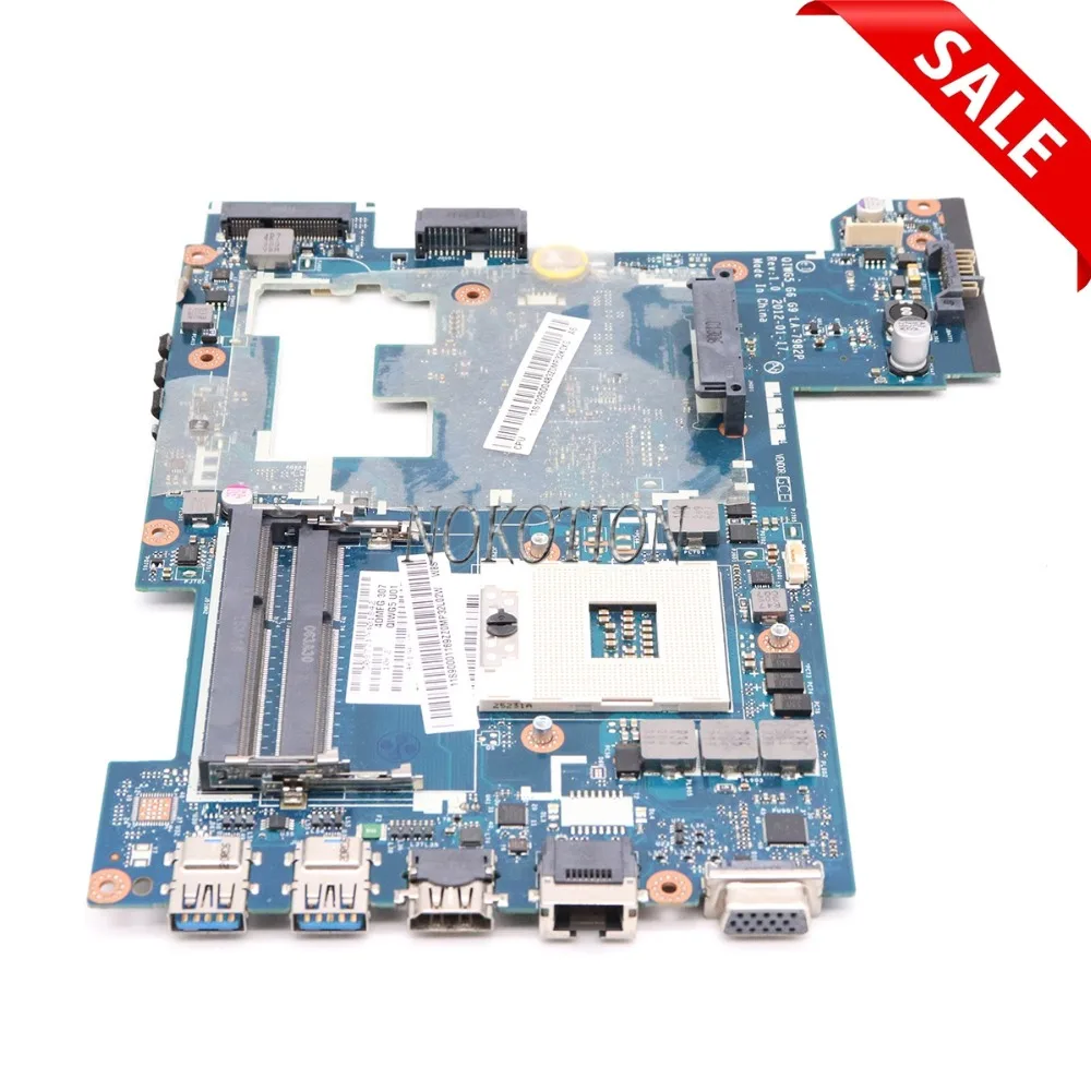 NOKOTION اللوحة الرئيسية ل lenovo G480 اللوحة المحمول QIWG5_G6_G9 LA-7982P اختبار كامل