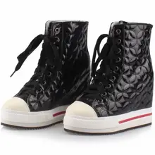 Г. женская обувь на высокой платформе со шнуровкой, на танкетке, на высоком каблуке, увеличивающая рост, женская модная повседневная обувь ботильоны