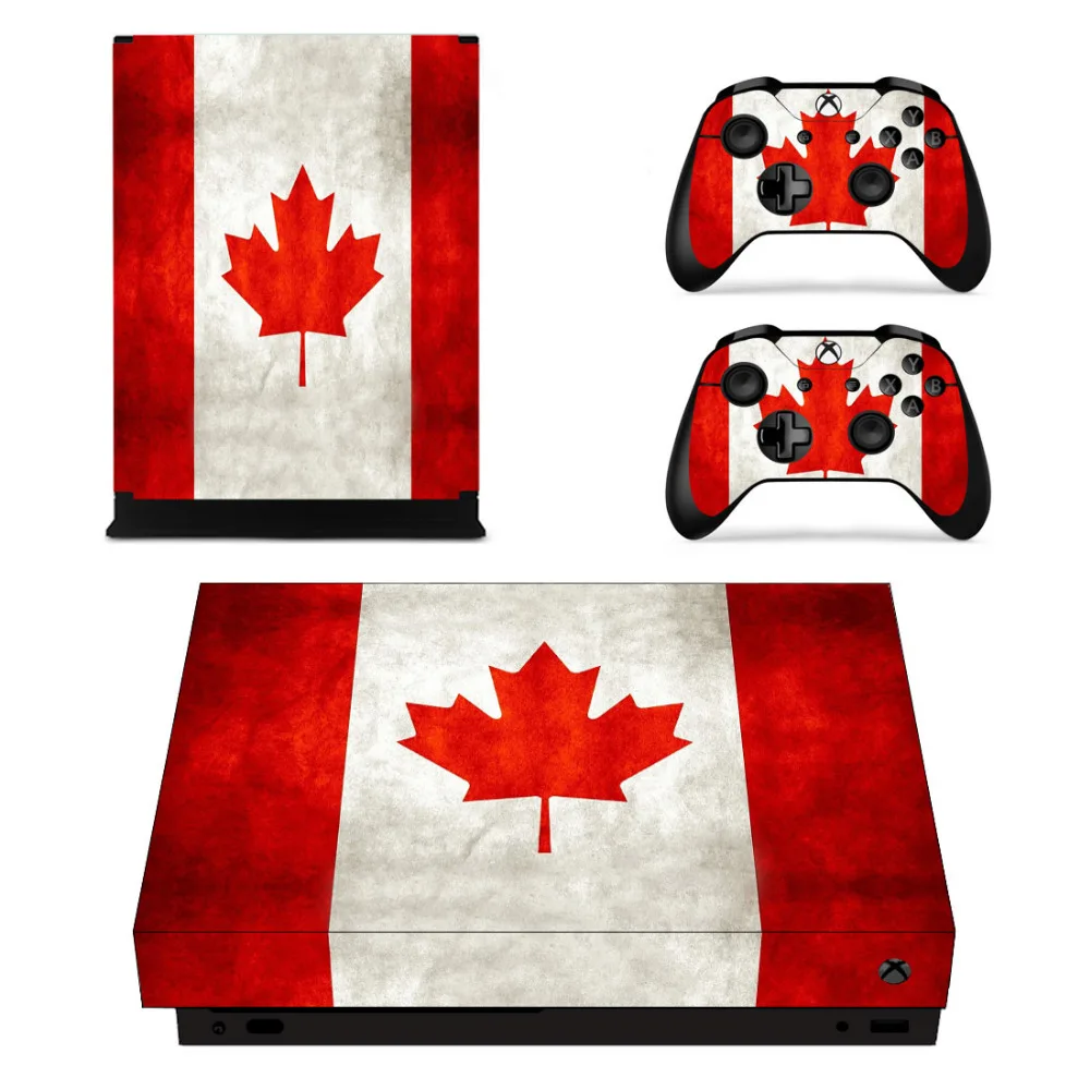 Национальный флаг Канады наклейка на кожу для Xbox One X консоль и контроллеры Скины стикеры s для Xbox One X виниловое покрытие