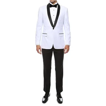 

Custom Made Men's Casual One Button 2-piece Slim Fit Suit Set Men Blazer Wedding Suit Groom Tuxedos(Jacket+Pants)