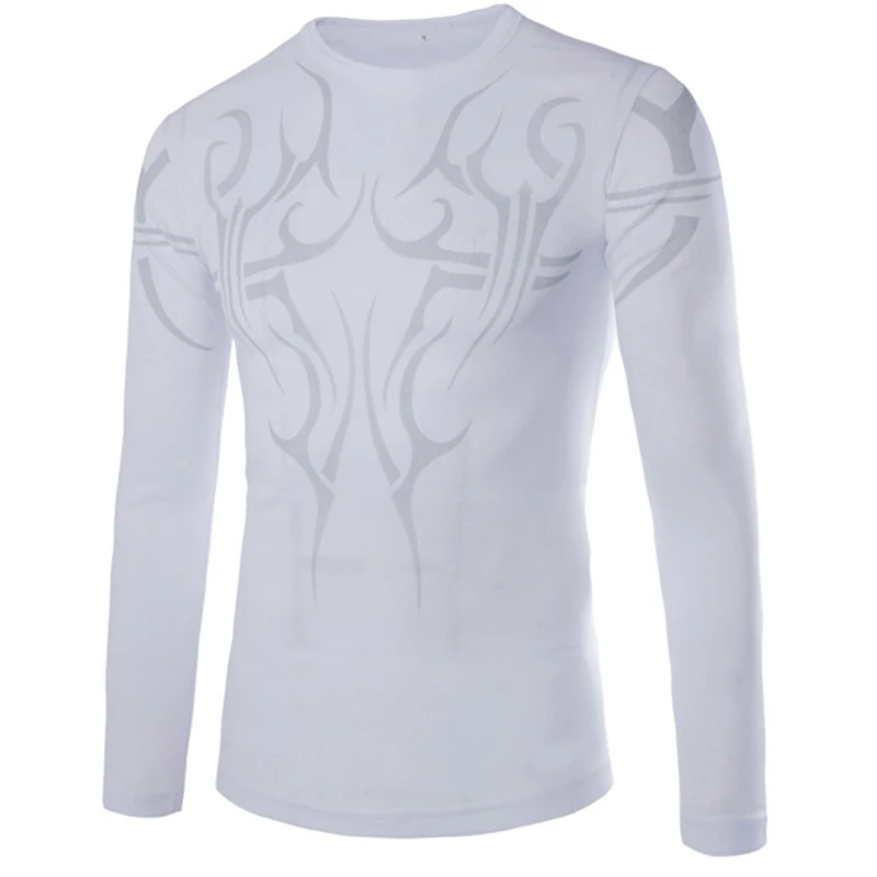Новая Англия Стиль Мужчины Мода Печати С Длинным Рукавом Футболка Sportwear мужчины