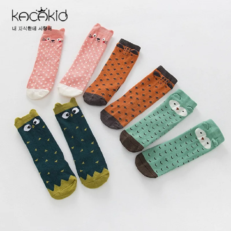 

Kacakid Spring children's socks boys girls comfortable cotton socks kids cute cartoon socks baby's gifts