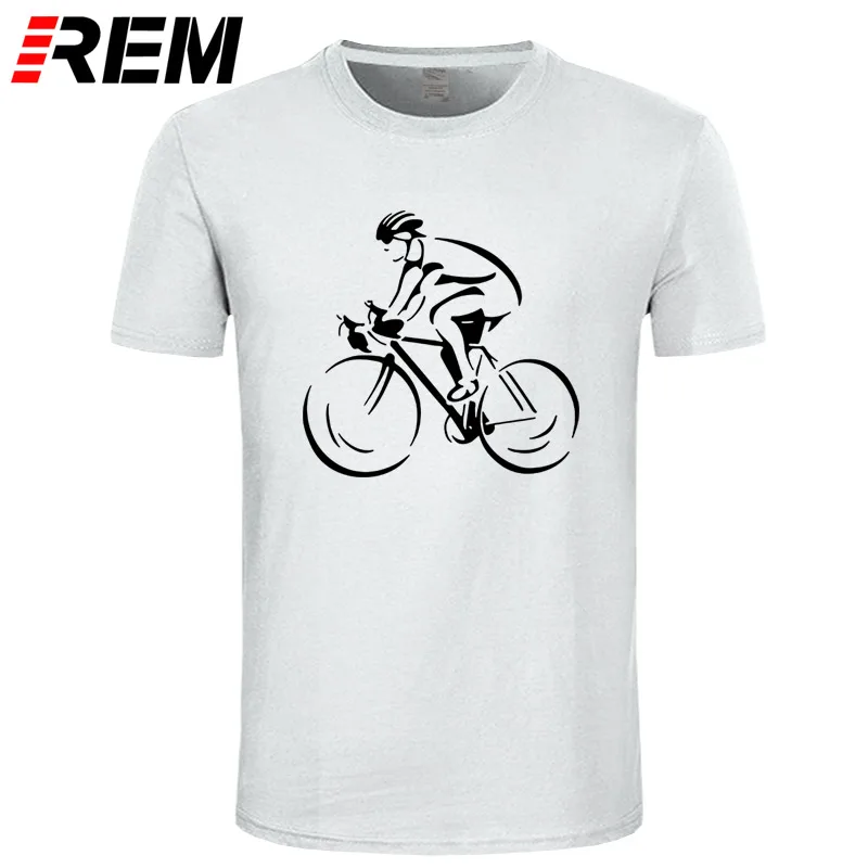 REM Для мужчин Горячая Мода Твердые Футболки для женщин велосипедиста Велосипедный Спорт Цикл Sporter транспорта хобби Байкер cycler Для мужчин футболка Ringer