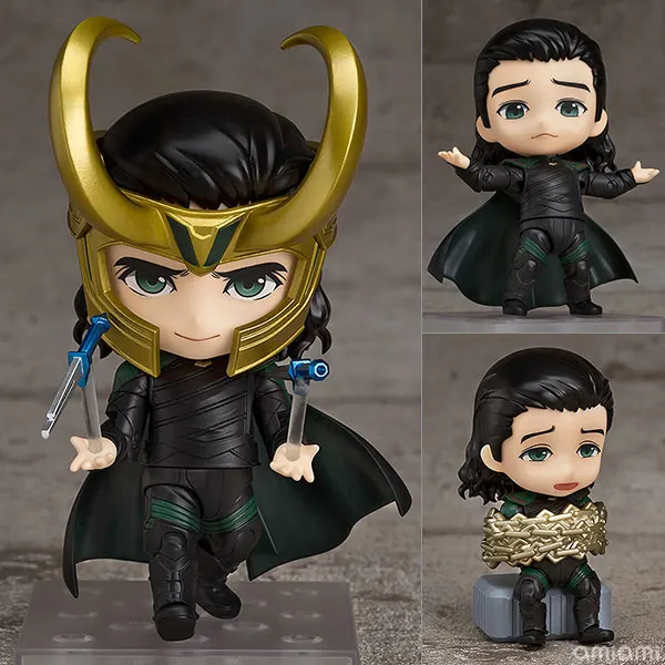 

Anime Marvel Avengers Loki in Movie Thor Nendoroid 866 Cute Kawaii Super Hero 10cm Action Figure Toys