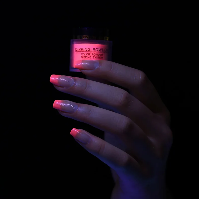 BORN PRETTY 10 мл свечение ногтей в темноте художественная пудра погружение флуоресцентный эффект сверкающий Хамелеон украшение ногтей инструмент для дизайна ногтей