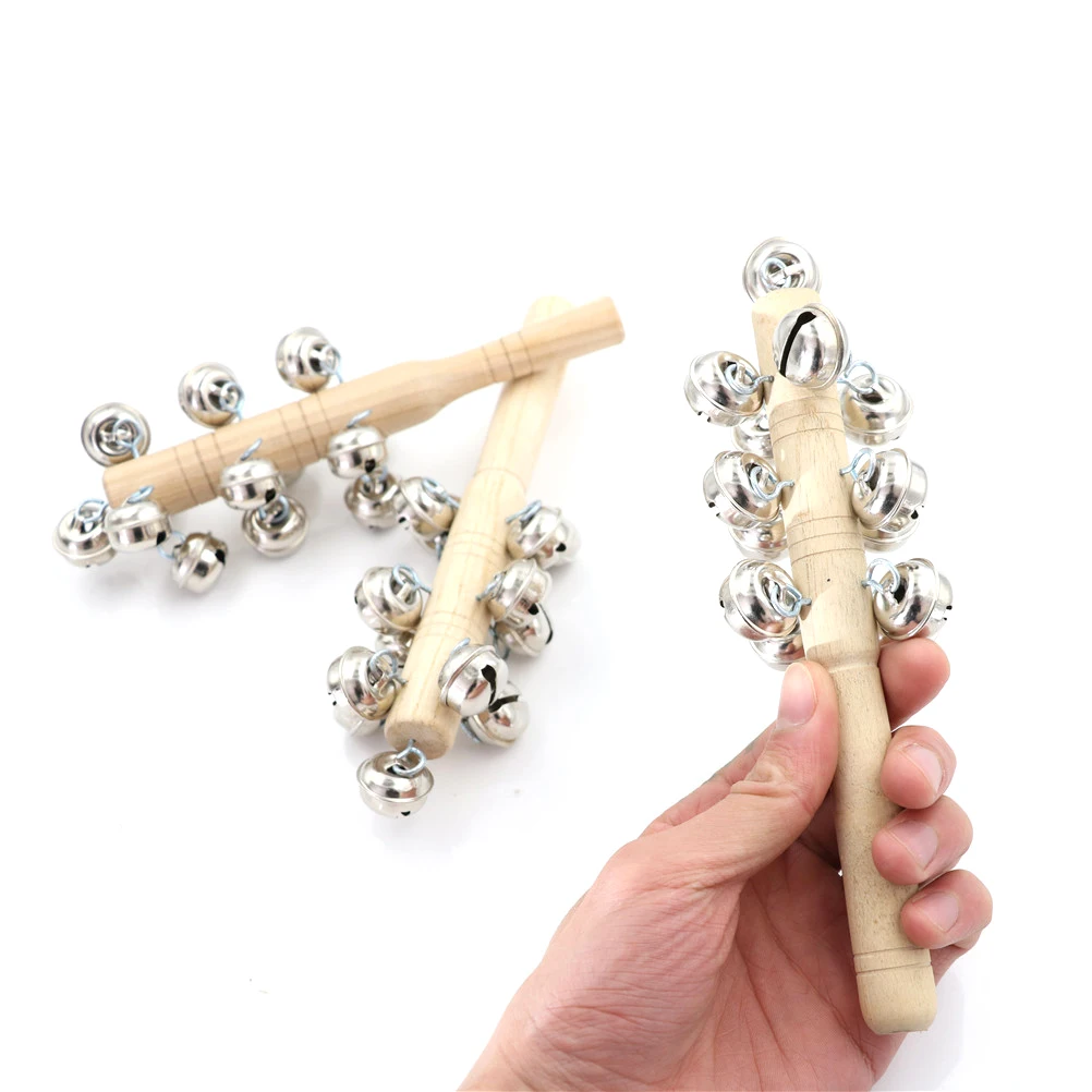 Детская игрушка, музыкальный инструмент, обучающая мультяшная деревянная погремушка, детская ручка, деревянная погремушка
