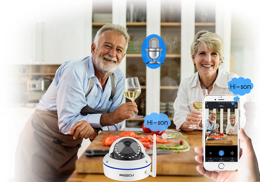 MISECU 8CH CCTV системы беспроводной 720 P NVR с 1.0MP Крытый Vandalproof Wifi камера Аудио запись