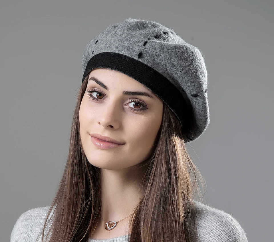 Womens Beret Wool Hat High Quality 2018 New Hat Berets For Girls Casual Warm Women Winter Hats Beanies (1)