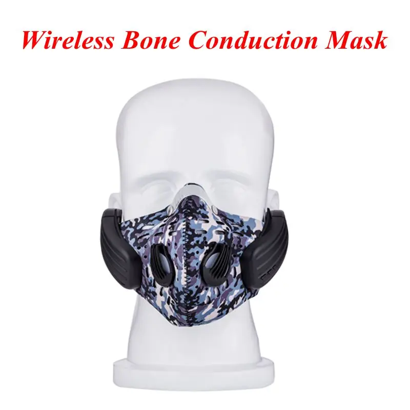 

New arrival Wireless Bluetooth4.0 Headphone with Mic face Mask Stereo Music Handfree Headset for Outdoor Exercise PK SE215 SE235