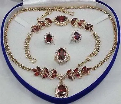 

Wholesale fast SHIPPING >>>> Bridal Fashion Jewellery Women's Set Zirconia Necklace Earring Ring Bracelet