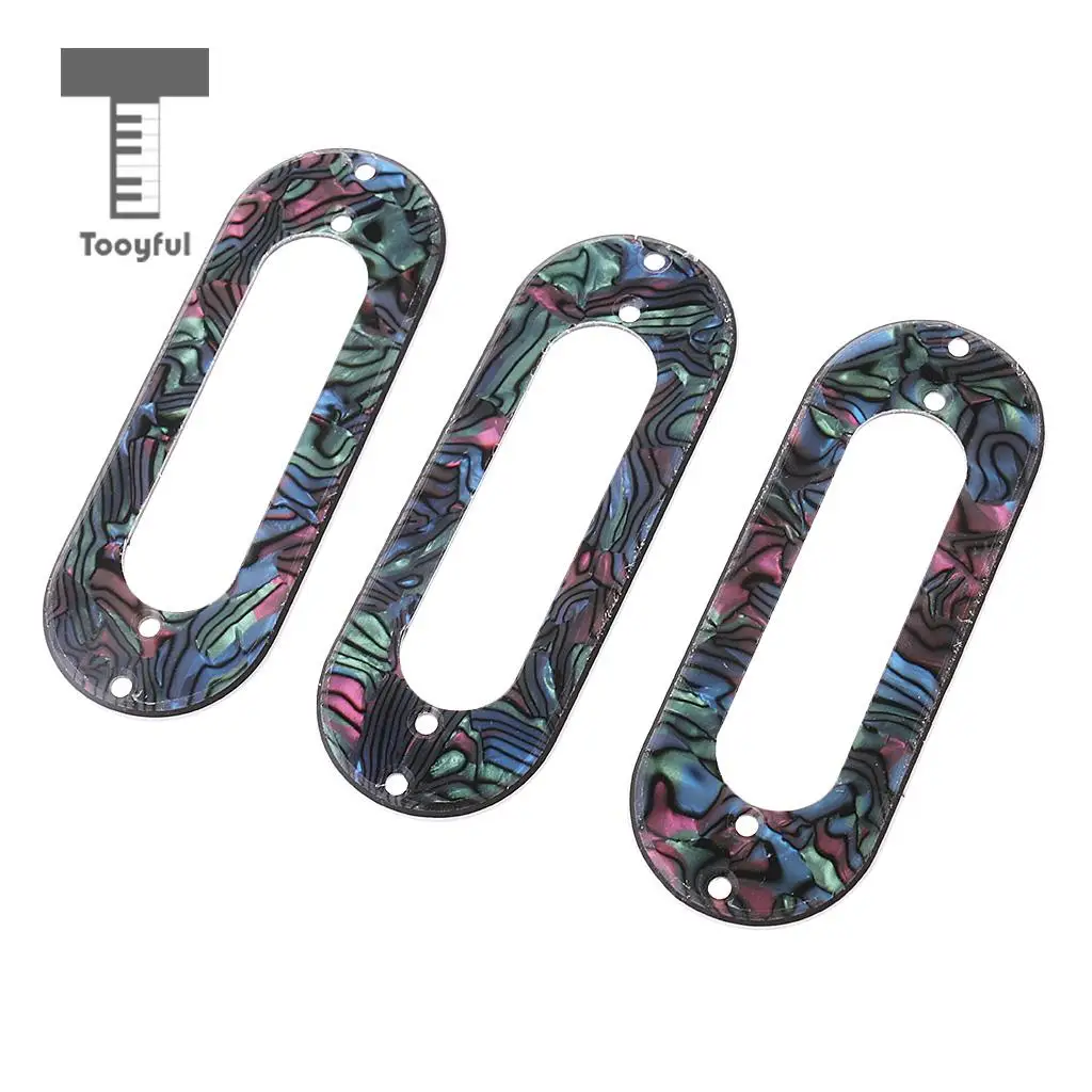 Tooyful 3 Pieces Guitar Single Coil Pickup Mounting Ring for Electric Guitar Parts Accessories