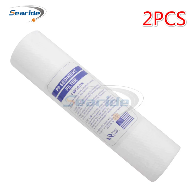 

2Pcs Water Filter Sediment Polypropylene Filter 10" 1 Micron PP Replacement Filter Cartridge Reverse Osmosis RO