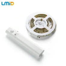 Lmid SMD 2835 Flexible LED Strip Light with Motion Sensor LED IP65 Waterproof 2700K Night Lights For Bedroom Stairway Cabinet