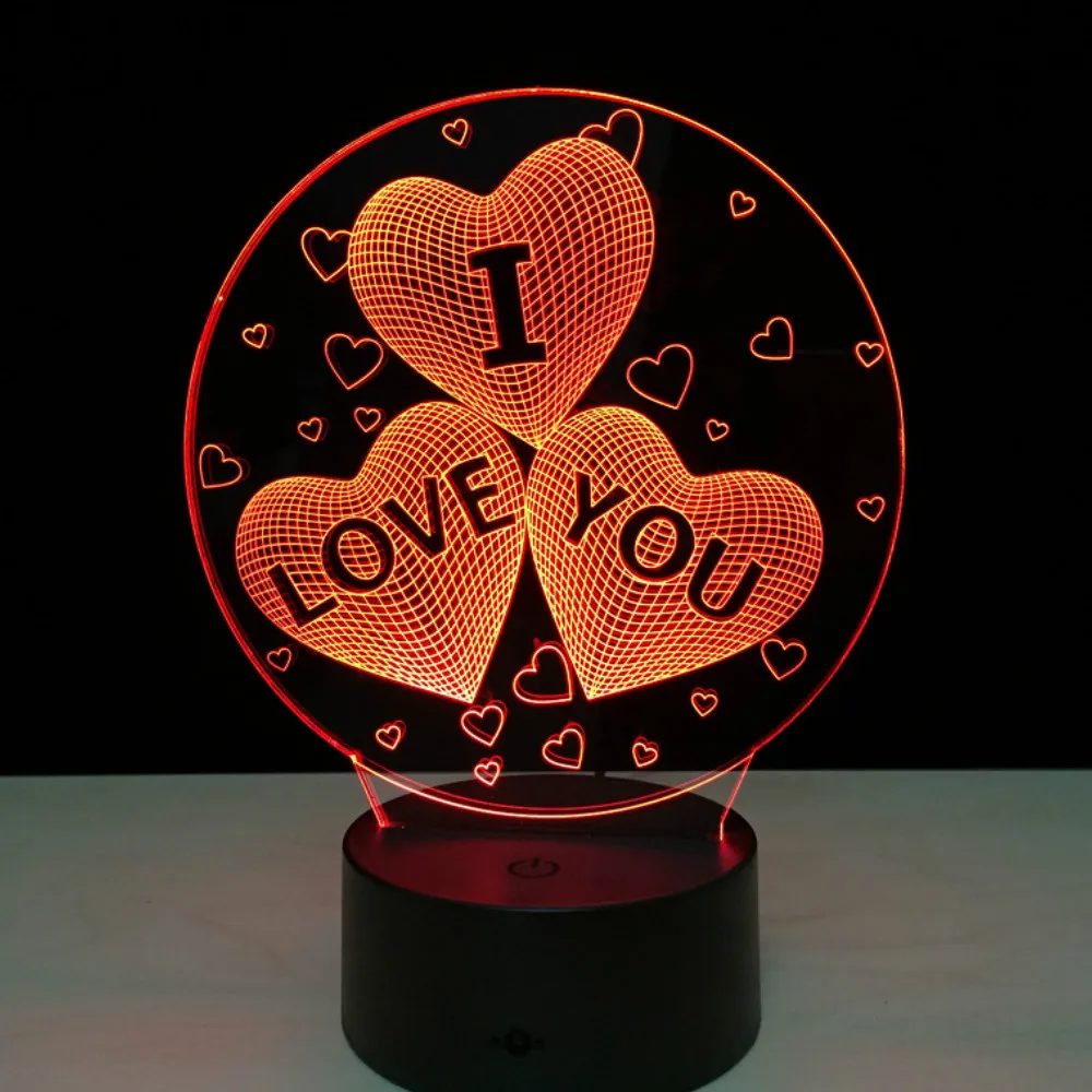 

Creative Rechargeable 3D LED Night Light Portable 7 Colors Changing Touch Lamp Household Geometric Shaped Table Lamps Gift