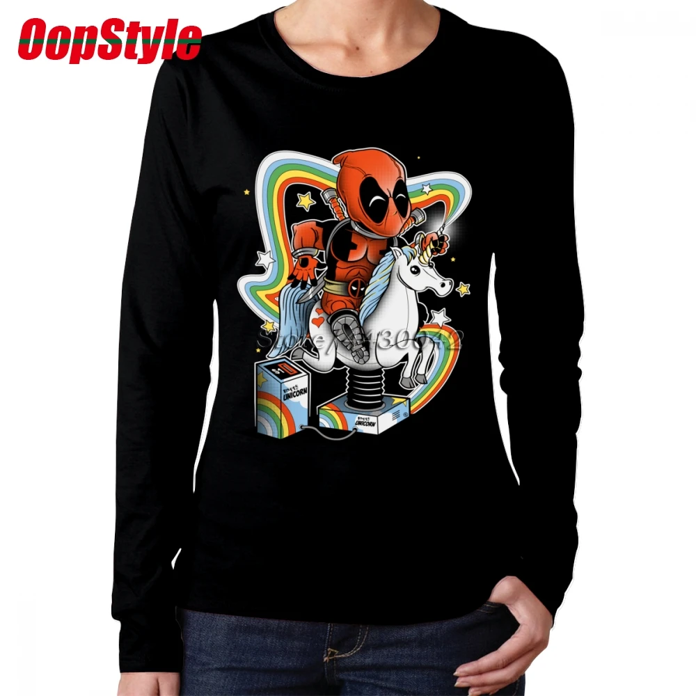 Deadpool Unicorn 3 Women T shirt Long 