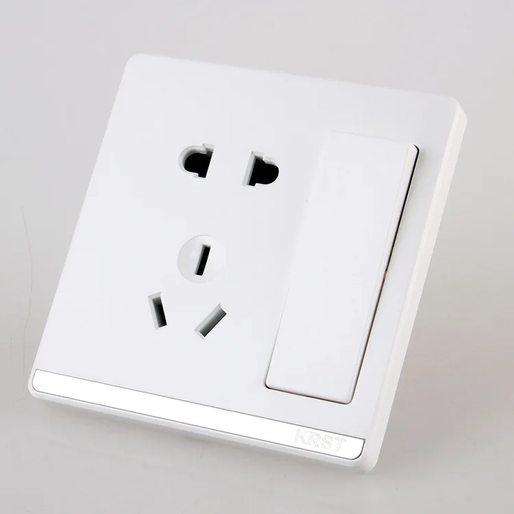 Настенная розетка для домашнего интерьера 86 скрытых больших досок белый нефрит с