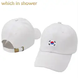 Корея Флаг dad hat для женщин мужчин регулируемые Бейсболка в стиле хип-хоп вышивка Мужской snapback шляпа женская шапка Перевозка груза падения