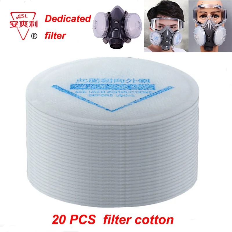 20 шт. респиратор фильтр высокого качества пыли частиц фильтр хлопок KN95 антистатические пылевой фильтр