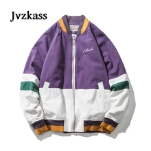 Jvzkass летняя куртка Женская Корейская Студенческая Свободная куртка Харадзюку куртка ретро хит цвет бейсбольная одежда женская Z193